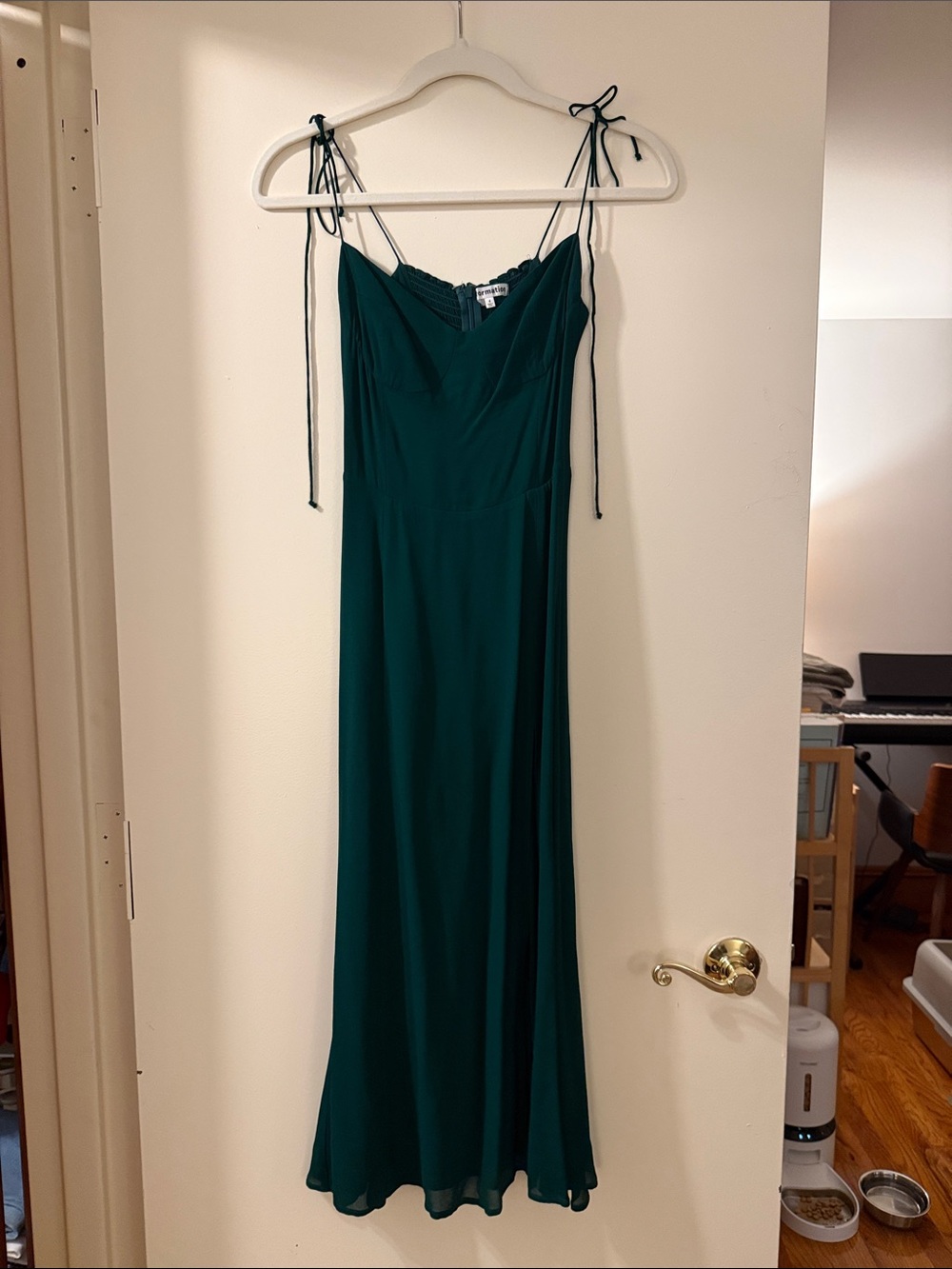 Reformation Juliette Dress in Emerald